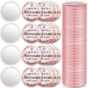 lot 20005 image: Gulfmew 2.76 Inch 36 Pcs Inspirational Compact Mirror Bulk Gifts for Women Mini Pocket Mirror Small Employee Round Makeup for ��Valentines Galentines Mothers Nurse Quinceanera