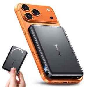 lot 20022 image: 10000mAh Portable Charger, Magnetic Power Bank for Magsafe Charger, Slim