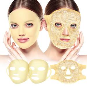 lot 20042 image: my novel things Face Ice Pack and 2 Packs Silicone Face Mask Cover