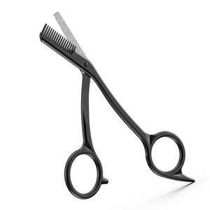 lot 20051 image: BEZOX Eyebrow Scissors with Comb - Stainless Steel Eyebrow Trimmer for Women and Men, Precision Eye Brow Comb Scissors, Sleek Eyebrows Shaping Grooming Kit - Black