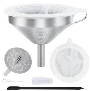 lot 20053 image: Moukiween Kitchen Bottling Funnel, 5-inch 304 Stainless Steel Funnel