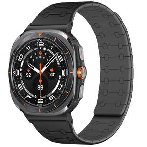 lot 20057 image: Amizee No Gap Band Compatible with Samsung Galaxy Watch Ultra 21 (202620252024) Band 47mm, 22mm Magnetic Sport Silicone Strap for Women Men, BlackGray