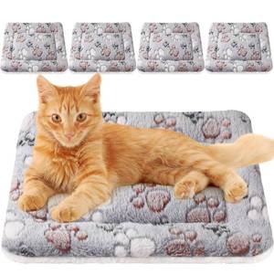 lot 20063 image: Tuanse 4 Pack Soft Pet Bed Mat Small Dog Crate Fleece