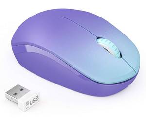 lot 20065 image: seenda Wireless Mouse, 2.4G Noiseless Mouse with USB Receiver Portable Computer Mice for PC, Tablet, Laptop, Notebook Chromebook - Gradient Purple
