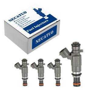 lot 20076 image: Set of 4 Fuel Injectors - Compatible with Subaru Forester Impreza Baja Legacy Outback 2002-2006 2.5L H4 - Replaces FJ658 16600AA15A 0280155954