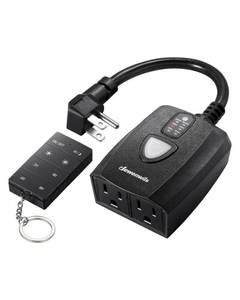 lot 20091 image: DEWENWILS Dusk to Dawn Outdoor Dimmer with Timer for Patio Lights