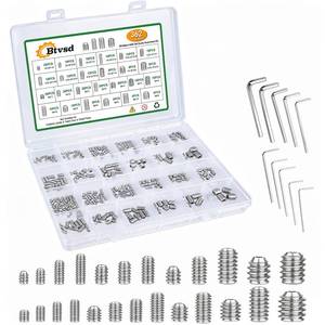 lot 20092 image: Btvsd 362Pcs 25 Size Set Screw Assortment Kit,M3-M8, 18-40 to 516-18 (Open Box, May Be Missing Pieces)