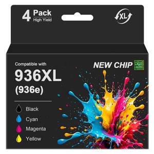 lot 20105 image: 936 936XL Ink Cartridges Combo Pack 9125e 9135e Compatible for HP 936XL 936 XL ink for Office Jet Pro 9125e 9135e 9730e 9110b 9720e 9120e 9130b 9730 9125 9135 9730 Printer (Black Cyan Magenta Yellow)