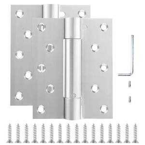 lot 20477 image: Self Closing Door Hinge, 5 inches,Auto Closing Spring Hinge with Adjustable Tension, Thickened 304 Stainless Steel Heavy Duty Door Hinges 5 inches,with Complete Installation Hardware(2 Pack)