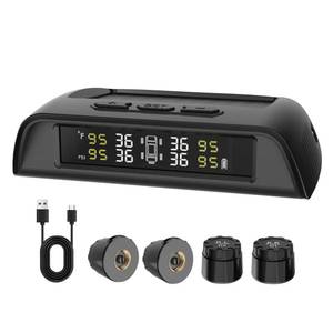 lot 20478 image: RVMATE RV Tire Pressure Monitoring System with Solar Charge, TPMS 4 Sensors