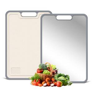 lot 20484 image: Titanium Cutting Board 100% Pure Titanium Professional Kitchen Chopping Board, Double Sided Non-slip Non-toxic BPA-Free Dishwasher Safe Hygienic for Meat Vegetable Fruit
