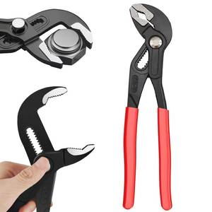 lot 20487 image: NPENGHUI Adjustable Water Pump Pliers 7 Groove Joint Pliers V-Jaw Quick Adjust Tongue and Groove Pliers with Push-Lock and Cushion Grip Ideal for Tight Spaces Plumbing Cars and Home Repair (7 inch)