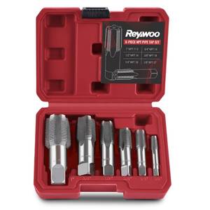 lot 20493 image: Reywoo 6-Piece NPT Pipe Tap Set, 1, 34, 12, 38, 14, 18 NPT Tap