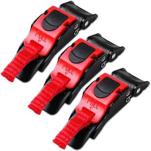 lot 20496 image: 3 Pcs Motorcycle Helmet Quick Release Buckle Kit, Straps Up to 0.77