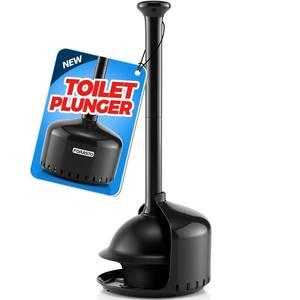 lot 13066 image: FORASTO Toilet Plunger with Holder �� Double-Layer