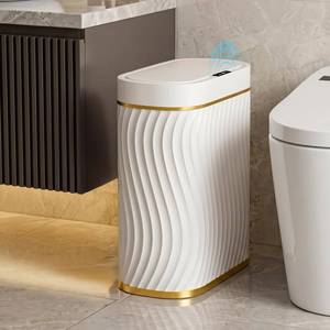 lot 13074 image: Step Automatic Bathroom Trash Can 2.6 Gallon