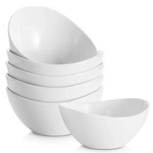 lot 13078 image: Samsle White Porcelain Serving Bowls, 10 OZ, Set of 6
