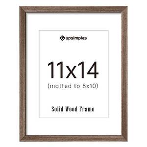 lot 13081 image: Upsimples 11x14 Picture Frame Solid Wood Brown