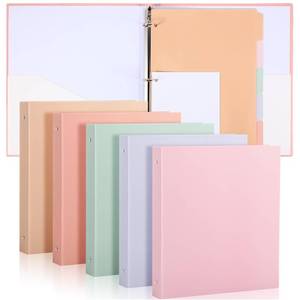 lot 13088 image: Ctosree 3-Ring Binder Set with Dividers and Labels (5-Pack)