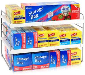 lot 13097 image: JUPELI Expandable Foil and Plastic Wrap Organizer