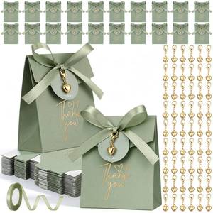 lot 13102 image: Whimsibelle 50 Pc Sage Green Gift Bag Set