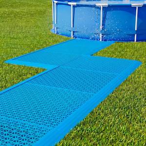 lot 13116 image: Chitidr Interlocking Pool Tile 16 Pcs with 20 Edge Strips