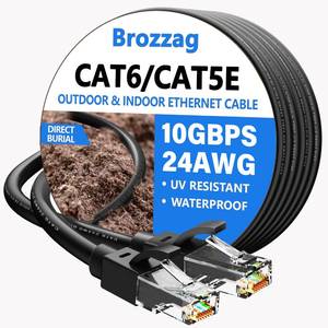 lot 14154 image: Brozzag Cat6Cat5E Ethernet Cable 50ft 10Gbps