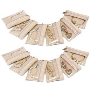 lot 14157 image: VLANDO Jewelry Travel Pouch with 12 Velvet Zipper Pouches