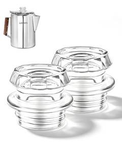 lot 14181 image: LRYYBTI Glass Coffee Percolator Replacement Knob, 2 Pack