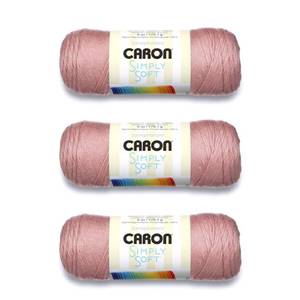 lot 14199 image: Caron Simply Soft Solids Yarn, 6 oz, Victorian Rose