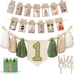 lot 14211 image: Packyouth Wild One 1st Birthday High Chair Banner Set