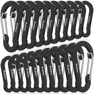 lot 14220 image: Pullther Fishing Aluminum Carabiner Clips Set of 20