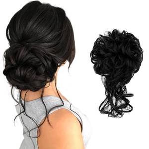 lot 14230 image: FeidyLong Messy Bun Hair Piece Ponytail Extension