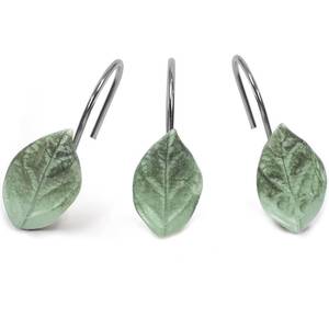 lot 14234 image: Oberitol Leaf Shower Curtain Hooks, 12-Piece Set