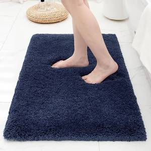 lot 1101 image: Ruggnovea Microfiber Bathroom Rugs 24x17 Absorbent Soft Non Slip, Navy