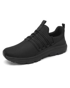 lot 1108 image: Non Slip Work Shoes For Men Restaurant Food Service Sneakers Black Wide 9