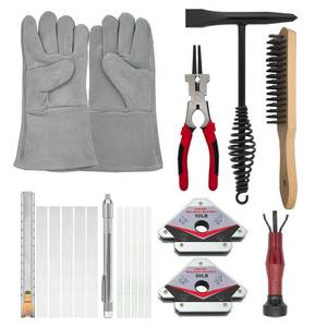 lot 1112 image: VASTOOLS MIG Welding Tools,8sets,Chipping Hammer,Leather Welding Gloves 13.5,Soapstone Holder,50LB Welding Magnet,Welpers Pliers 8,MIG Nozzle Reamer,Wire Brush