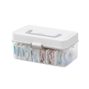 lot 1163 image: GOXITAX Plastic Bandages Organizer with Lid and Adjustable Dividers