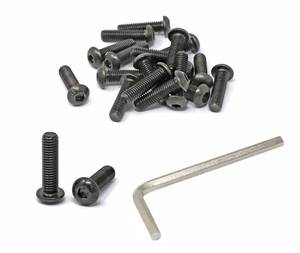 lot 2211 image: iexcell 20 Pcs M8 x 30mm Thread Pitch 1.25 mm Alloy Steel 10.9 Grade Hex Socket Button Head Cap Screws Bolts Kit, Black Oxide Finish