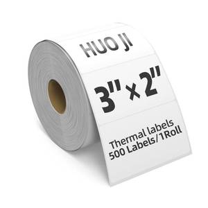 lot 2361 image: A 500 3x2 Thermal Labels Roll, HUOJI White Shipping Barcode Labels