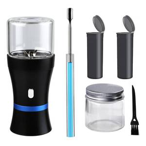 lot 2364 image: Spacenight Electric Grinder, USB-Rechargeable, Dual 1.7oz Glass Jars, Compact Design for Dry Ingredients