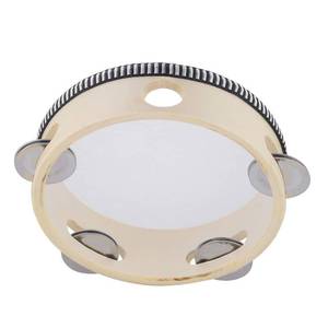 lot 2371 image: Hand Held Tambourine Drum 6 inch Bell Birch Metal Jingles Percussion Gift
