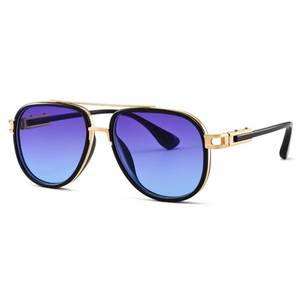 lot 2377 image: Pro Acme Oversized Aviator Sunglasses Metal Vintage Gradient��Purple Blue��