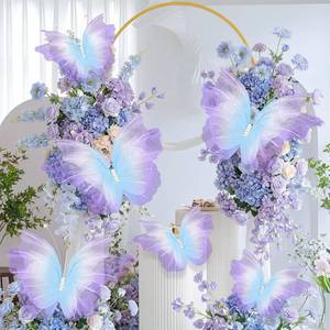 lot 2399 image: Geelin 6 Pcs Large Purple Blue Gradient Butterfly Decorations, 2012