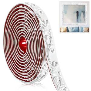 lot 2417 image: Sacubee 1 Pack White Peel and Stick Crown Molding, 13.1 ft X 1