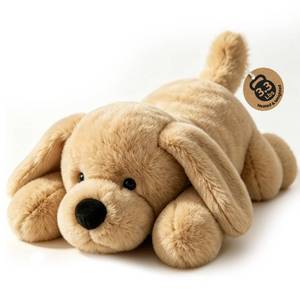 lot 9533 image: SNUTTIG 3.3 lbs Golden Retriever Stuffed Animal Weighted, 21.5 Microwavable Stuffed Dog Heating Pad for Period Cramps with Removable Pad - Cute Weighted Plush Dog for Adult & Kid Graduation Gift