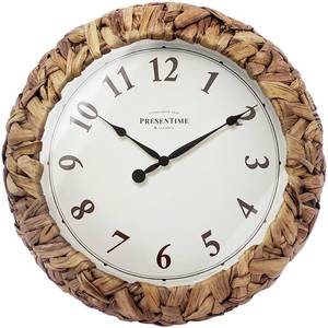 lot 9572 image: Presentime Farmhouse Series, Rustic Woven Clock