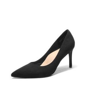 lot 9573 image: DREAM PAIRS Womens High Heels Pointed Toe Dress Shoes,Black-Suede,9.5