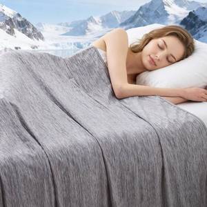 lot 9994 image: Cooling Blanket Queen Size, Cooling Blankets for Hot Sleepers, Absorbs Heat to Keep Body Cool for Summer Nights Sweats, Cold Blanket for Bed Couch Sofa, Ice Blanket 90x90 Inches, Dark gray