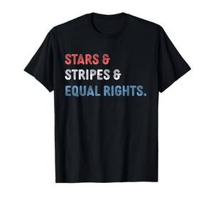 lot 10001 image: Stars Stripes and Equal Rights 4th of July Womens Rights T-Shirt